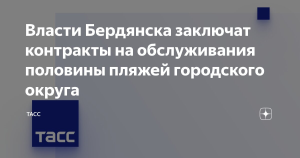 В Бердянске заключат контракты на обслуживание 20 городских пляжей