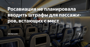 В РФ не планируют вводить штрафы для авиапассажиров, встающих с мест раньше времени