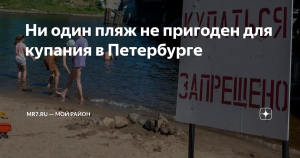 Все пляжи Петербурга закрыты для купания