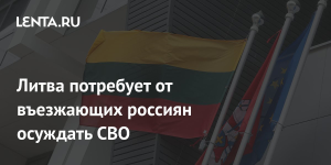 В Литве предложили ужесточить ограничения для граждан России и Беларуси