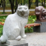 Скульптурная группа Три кота, Петергоф